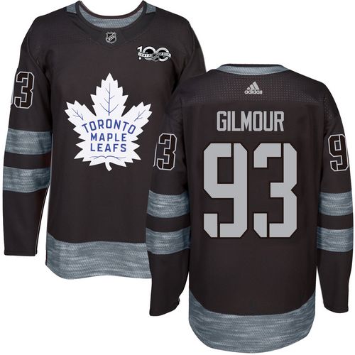 Maple Leafs #93 Doug Gilmour Black 1917-2017 100th Anniversary Stitched Jersey