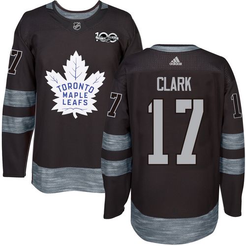 Maple Leafs #17 Wendel Clark Black 1917-2017 100th Anniversary Stitched Jersey