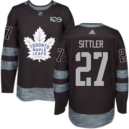 Maple Leafs #27 Darryl Sittler Black 1917-2017 100th Anniversary Stitched Jersey