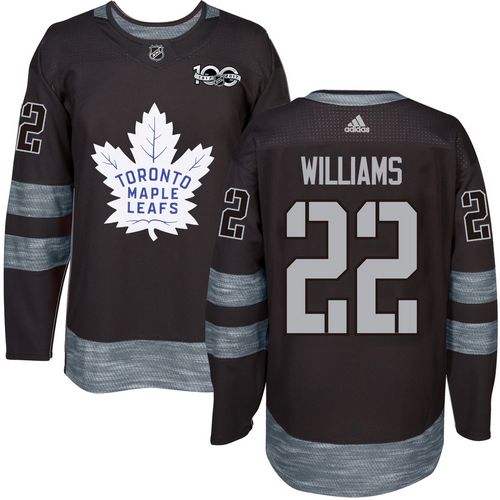 Maple Leafs #22 Tiger Williams Black 1917-2017 100th Anniversary Stitched Jersey