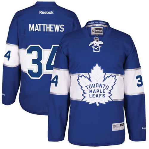 Maple Leafs #34 Auston Matthews Royal Centennial Classic Stitched Jersey