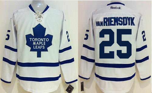 Maple Leafs #25 James Van Riemsdyk White Stitched Jersey