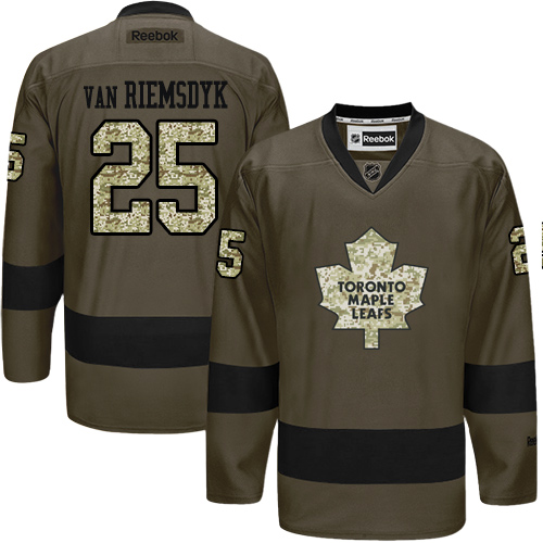Maple Leafs #25 James Van Riemsdyk Green Salute To Service Stitched Jersey