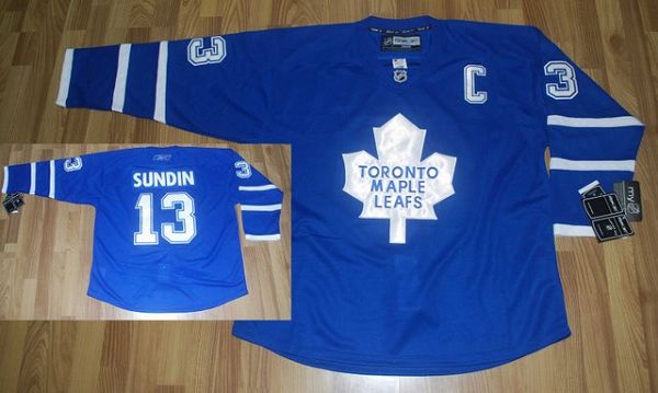 Maple Leafs #13 Mats Sundin Stitched Blue Jersey