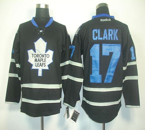 Maple Leafs #17 Wendel Clark Black Ice Stitched Jersey