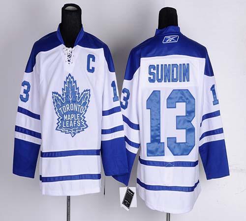 Maple Leafs #13 Mats Sundin White Third Stitched Jersey