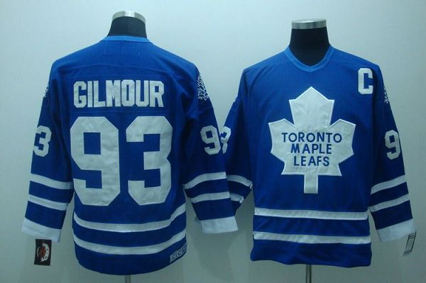 Maple Leafs #93 Doug Gilmour Stitched Blue CCM Throwback Jersey