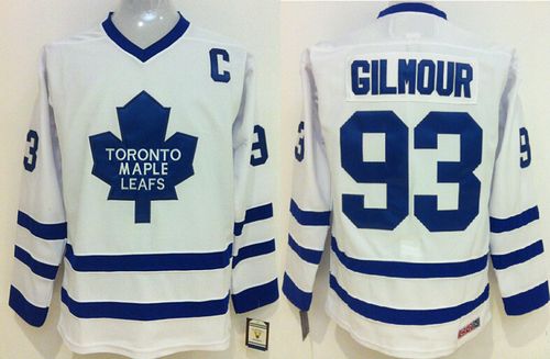 Maple Leafs #93 Doug Gilmour White CCM Throwback Stitched Jersey