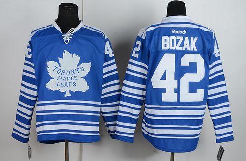 Maple Leafs #42 Tyler Bozak Blue 2014 Winter Classic Stitched Jersey