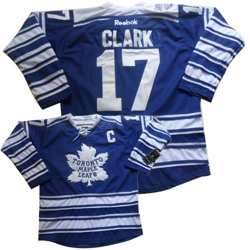 Maple Leafs #17 Wendel Clark Blue 2014 Winter Classic Stitched Jersey