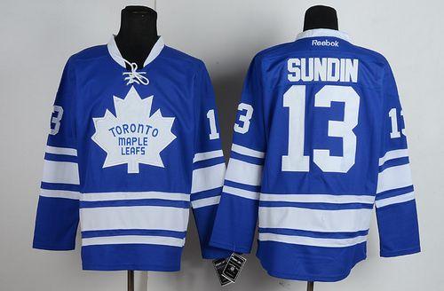 Maple Leafs #13 Mats Sundin Blue Third Stitched Jersey