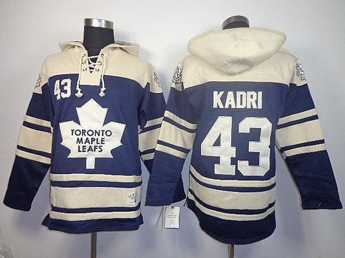 Maple Leafs #43 Nazem Kadri Blue Sawyer Hooded Sweatshirt Stitched Jersey