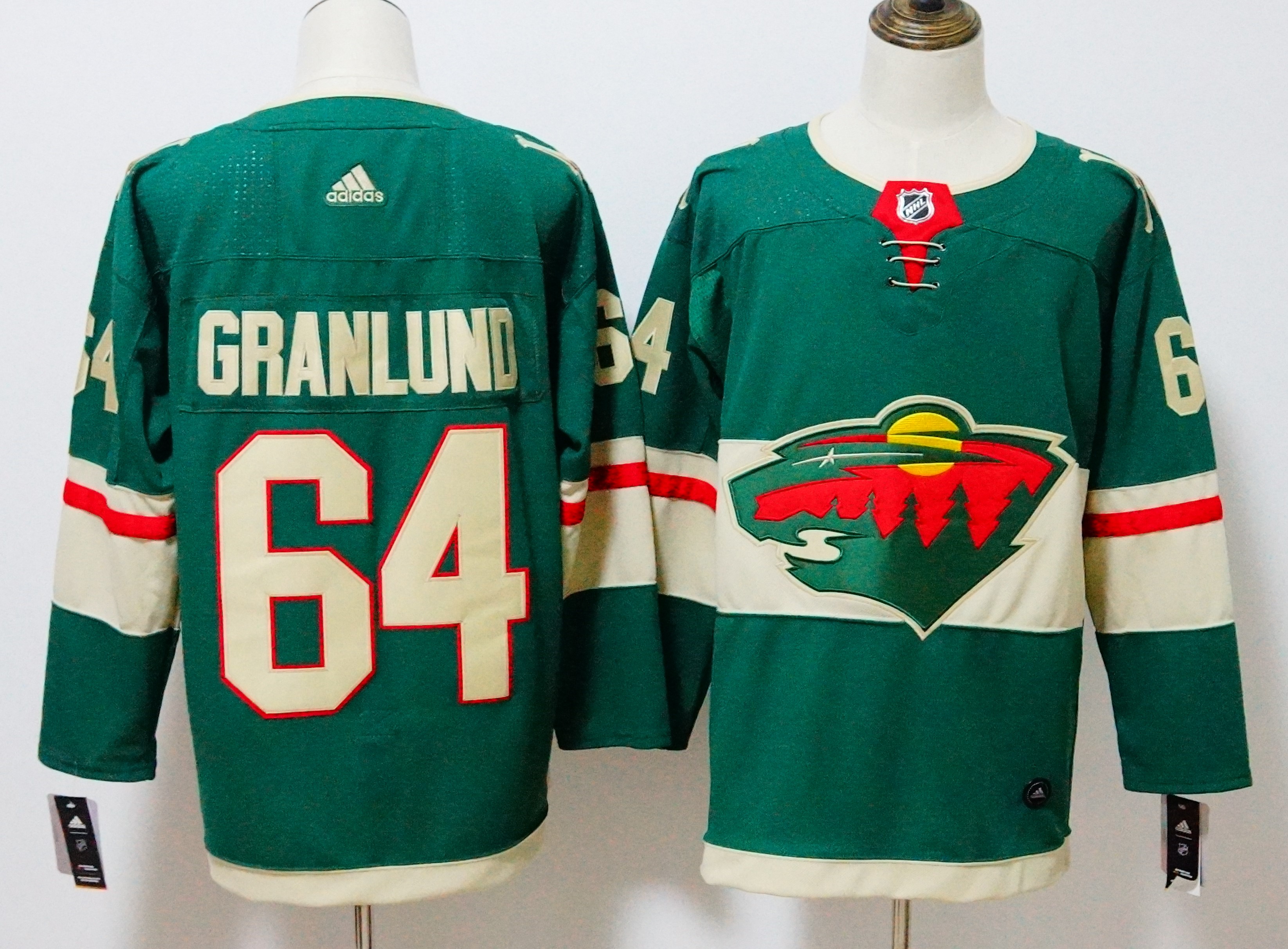 Minnesota Wild #64 Mikael Granlund Green Stitched Adidas Jersey