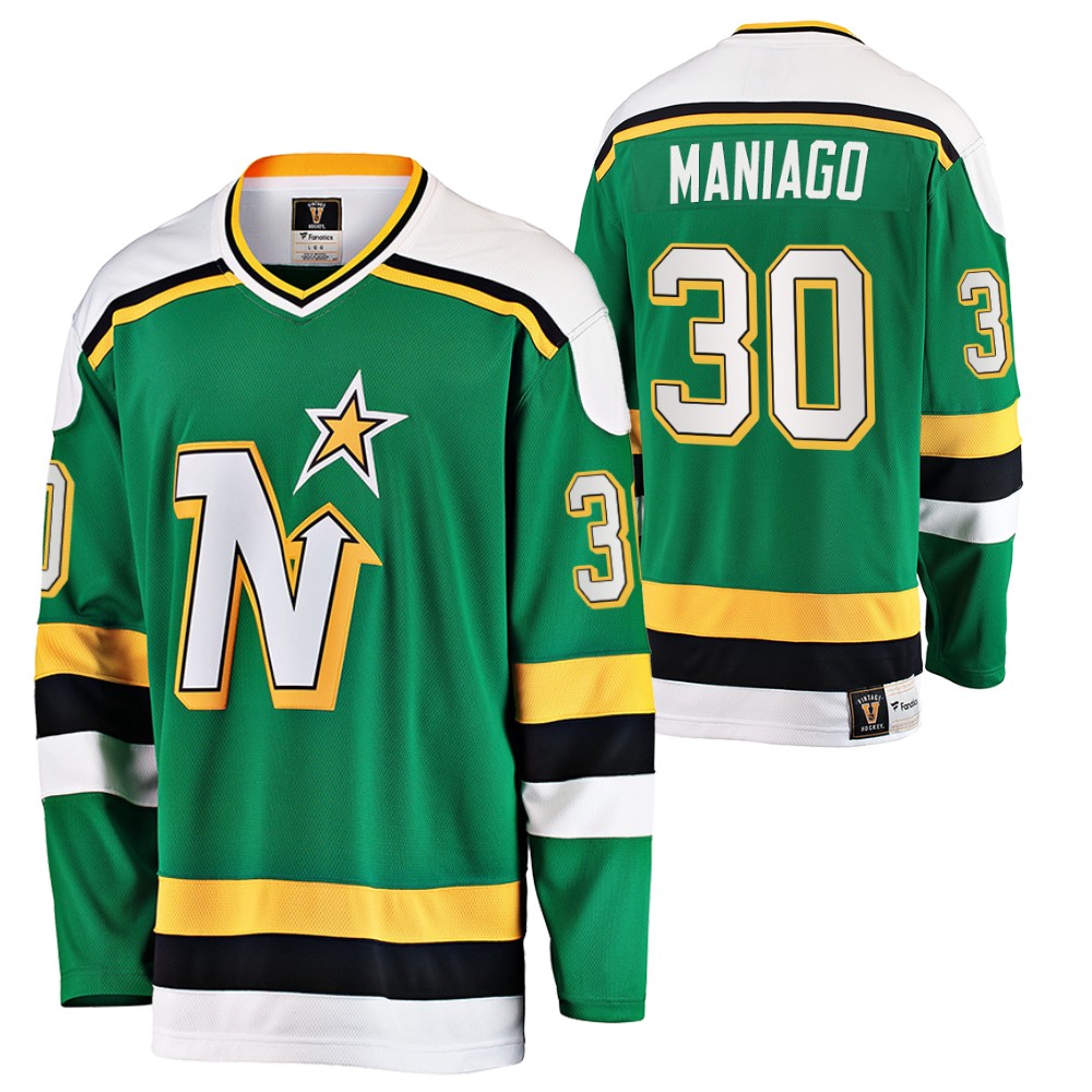 Minnesota North Stars # 30 Cesare Maniago Green Stitched Jersey