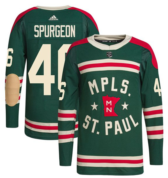 Minnesota Wild #46 Jared Spurgeon 2022 Green Winter Classic Stitched Jersey
