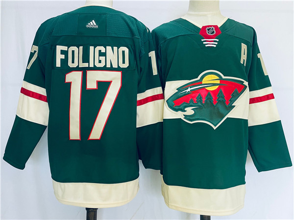 Minnesota Wild #17 Marcus Foligno Green Stitched Jersey