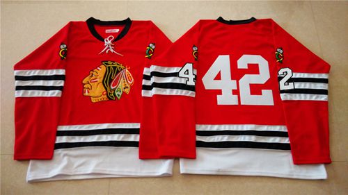 Mitchell And Ness 1960-61 Blackhawks #42 Joakim Nordstrom Red Stitched Jersey
