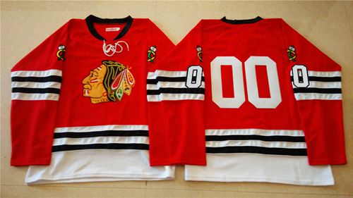 Mitchell And Ness 1960-61 Blackhawks #00 Clark Griswold Red Stitched Jersey