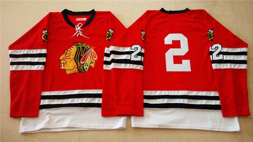Mitchell And Ness 1960-61 Blackhawks #2 Duncan Keith Red Stitched Jersey