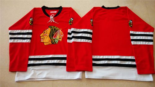 Mitchell And Ness 1960-61 Blackhawks Blank Red Stitched Jersey