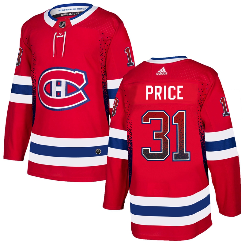 Montreal Canadiens #31 Carey Price Red Drift Fashion Stitched Jersey