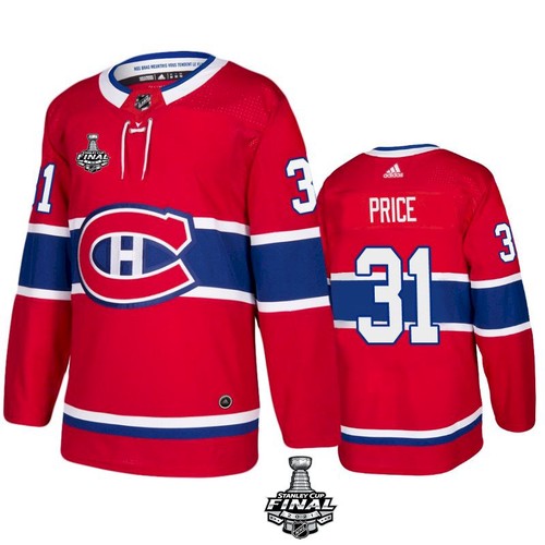 Montreal Canadiens #31 Carey Price 2021 Red Stanley Cup Final Stitched Jersey