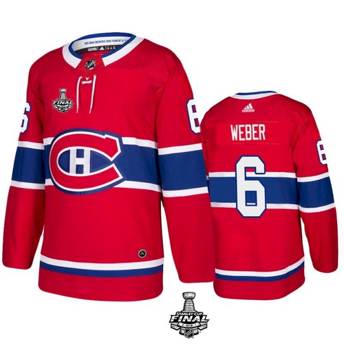 Montreal Canadiens #6 Shea Weber 2021 Red Stanley Cup Finals Stitched Jersey