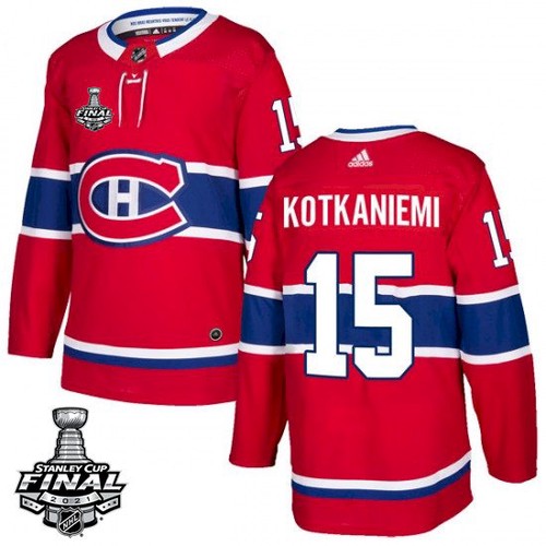 Montreal Canadiens #15 Jesperi Kotkaniemi 2021 Red Stanley Cup Final Stitched Jersey