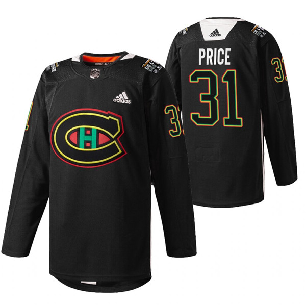 Montreal Canadiens #31 Carey Price 2022 Black Warm Up History Night Stitched Jersey