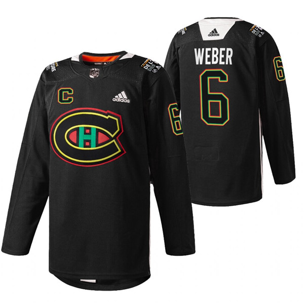 Montreal Canadiens #6 Shea Weber 2022 Black Warm Up History Night Stitched Jersey
