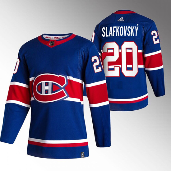Montreal Canadiens #20 Juraj Slafkovsky Blue Stitched Jersey