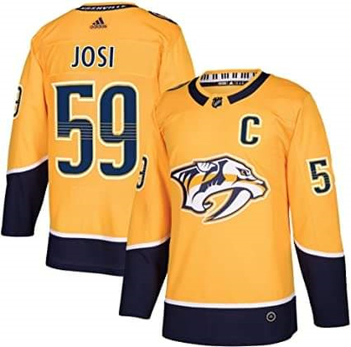 Nashville Predators #59 Roman Josi Yellow Stitched Adidas Jersey