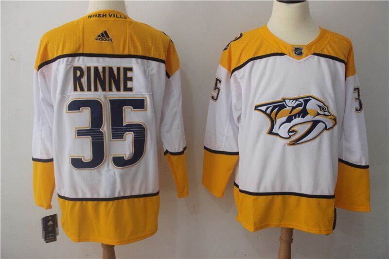 Nashville Predators #35 Pekka Rinne White Stitched Adidas Jersey
