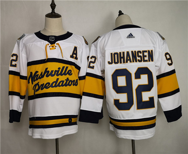 Nashville Predators #92 Ryan Johansen White Stitched Adidas Jersey