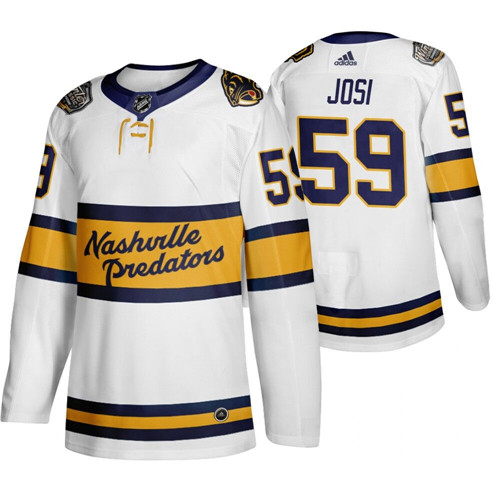 Nashville Predators #59 Roman Josi White Stitched Adidas Jersey