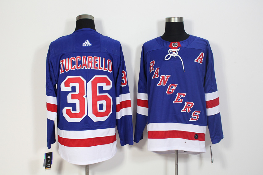 New York Rangers #36 Mats Zuccarello Royal Blue Stitched Adidas Jersey