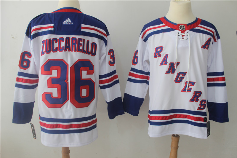 New York Rangers #36 Mats Zuccarello White Stitched Adidas Jersey