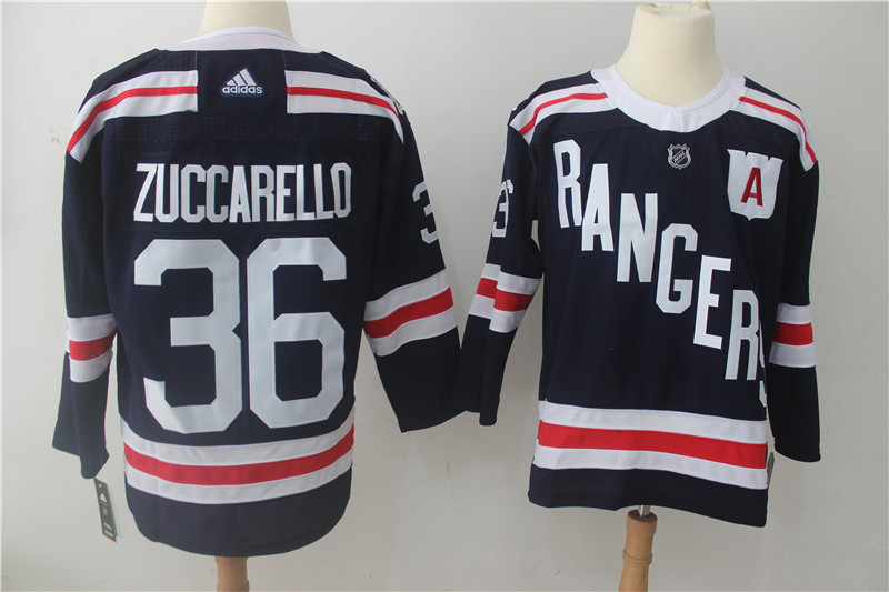 New York Rangers #36 Mats Zuccarello Navy 2018 Winter Classic Authentic Stitched Adidas Jersey