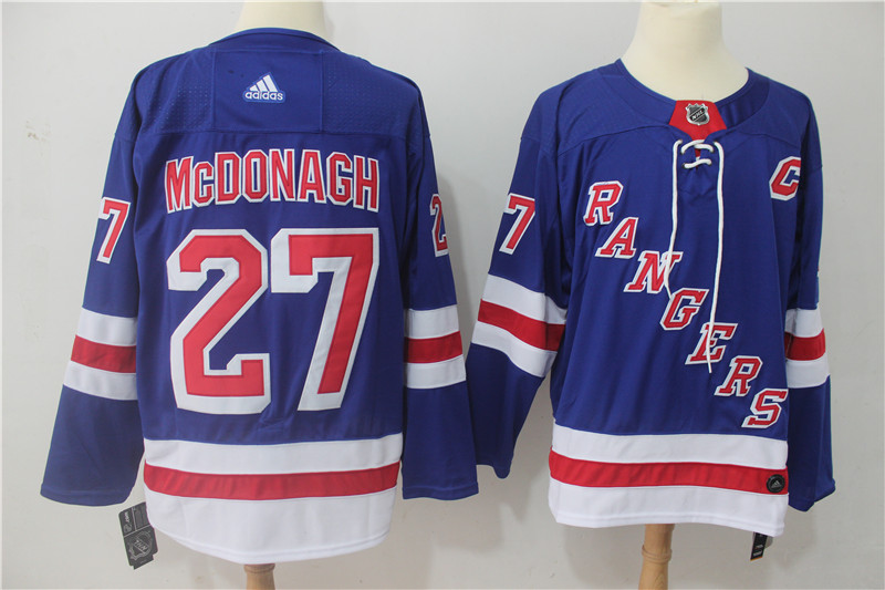 New York Rangers #27 Ryan McDonagh Royal Blue Stitched Adidas Jersey