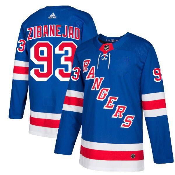 New York Rangers #93 Mika Zibanejad Blue Stitched Jersey