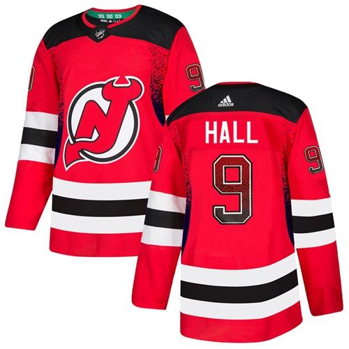 New Jersey Devils #9 Taylor Hall Red Drift Fashion Stitched Jersey