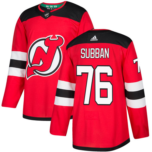 New Jersey Devils #76 P.K. Subban Red Stitched Jersey