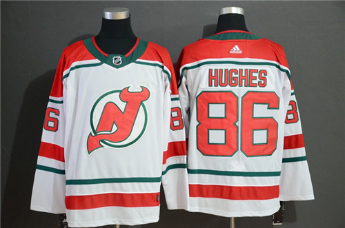 New Jersey Devils #86 Jack Hughes White Stitched Jersey