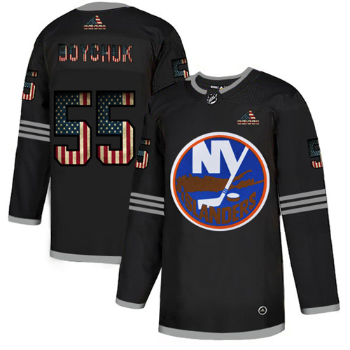 New York Islanders #55 Johnny Boychuk 2020 Grey USA Flag Stitched Jersey