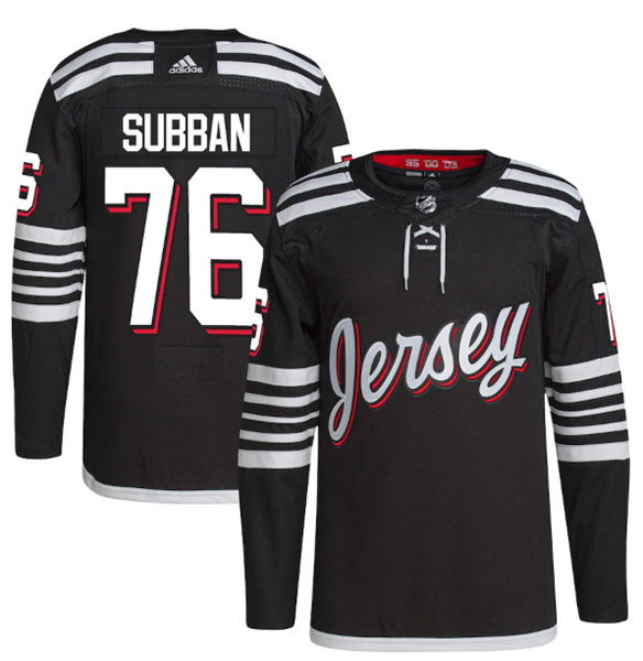 New Jersey Devils #76 P.K. Subban 2021 22 Black Stitched Jersey