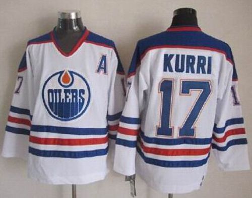 Oilers #17 Jari Kurri White CCM Throwback Stitched Jersey