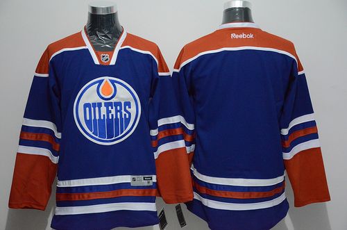 Oilers Blank Stitched Light Blue Jersey