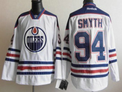 Oilers #94 Ryan Smyth White Stitched Jersey