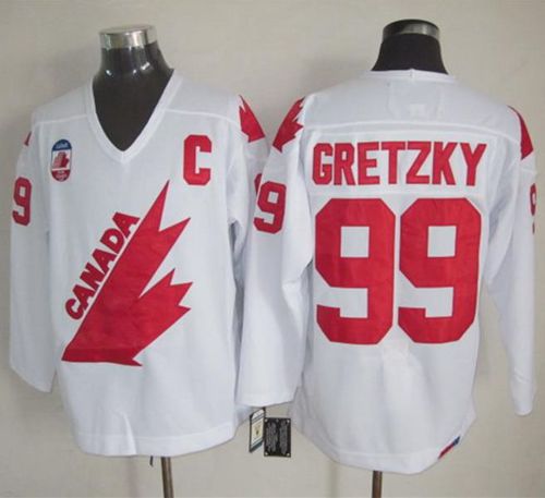 Olympic 1991 CA. #99 Wayne Gretzky White CCM Throwback Stitched Jersey