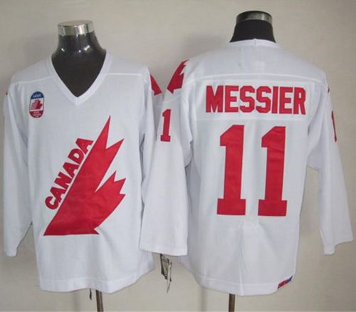 Olympic 1991 CA. #11 Mark Messier White CCM Throwback Stitched Jersey
